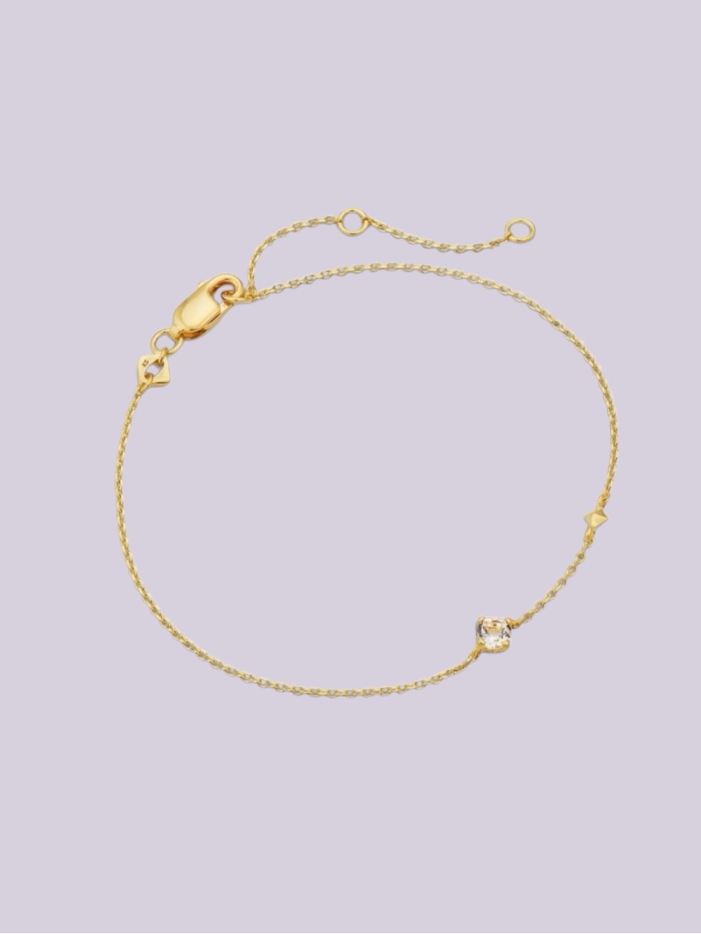 Kendra Scott Maisie 18k Gold Vermeil Chain Bracelet with White Topaz Stone